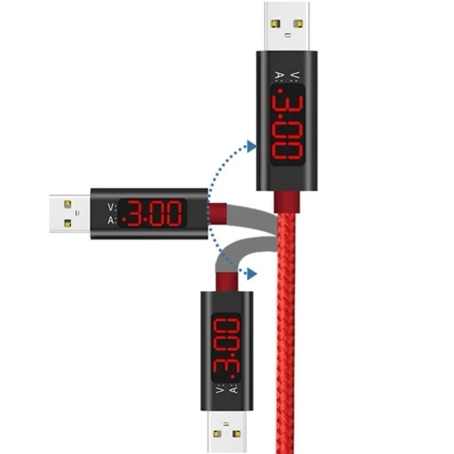 کابل سرویس Lating اپل با آمپرمتر و ولت متر داخلی