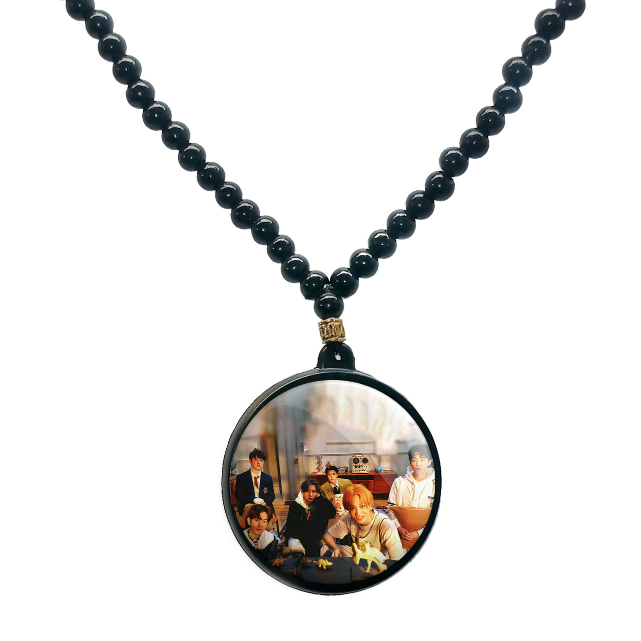 گردنبند پرمانه طرح exo کد pmd.13740 مدل دو طرفه