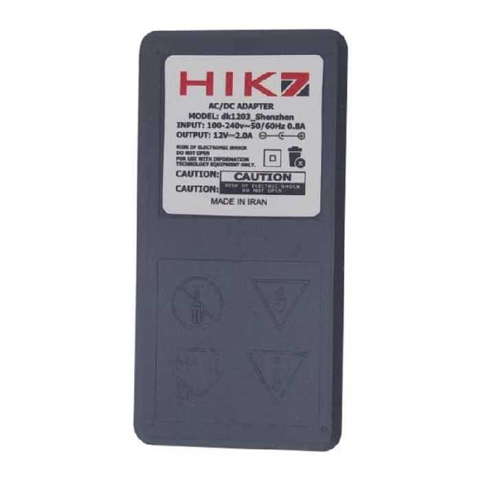 آداپتور 12 ولت 2 آمپر مدل hik7-12-2