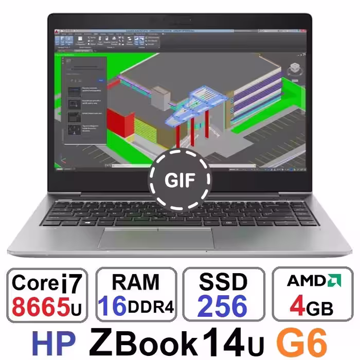 لپ تاپ اچ پی HP ZBook 14u G6 CORE i7 8665u رم16