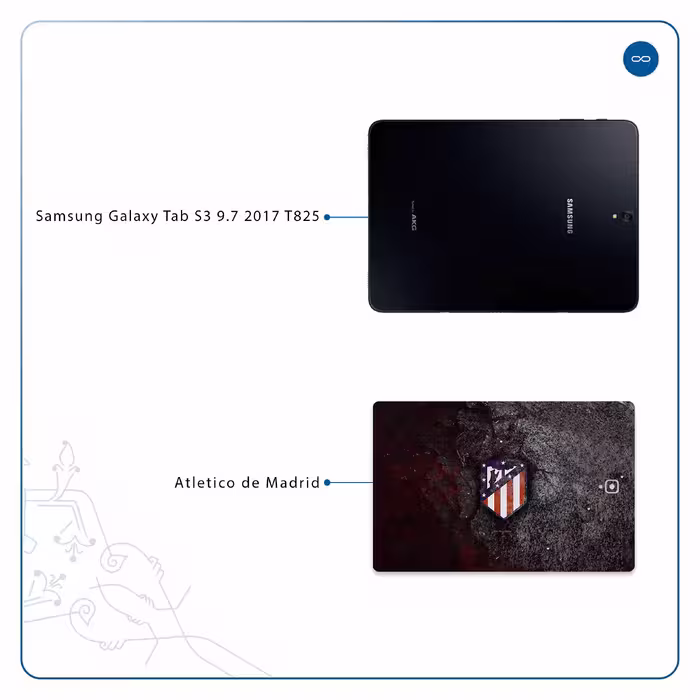 برچسب پوششی ماهوت مدل Atletico de Madrid مناسب برای تبلت سامسونگ Galaxy Tab S3 9.7 2017 T825