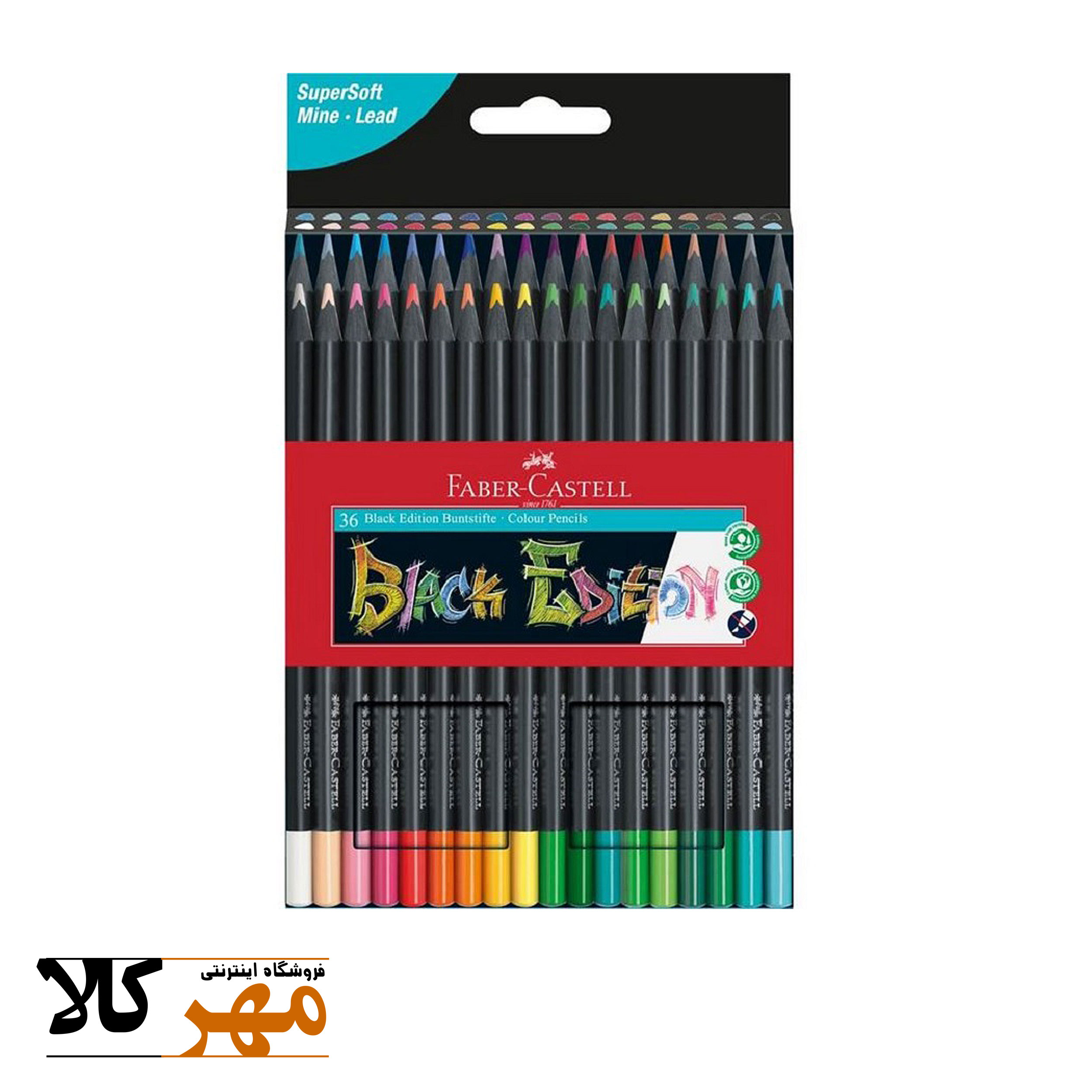 فابر کستل مداد رنگی بلک ادیشن 36 رنگ مقوایی