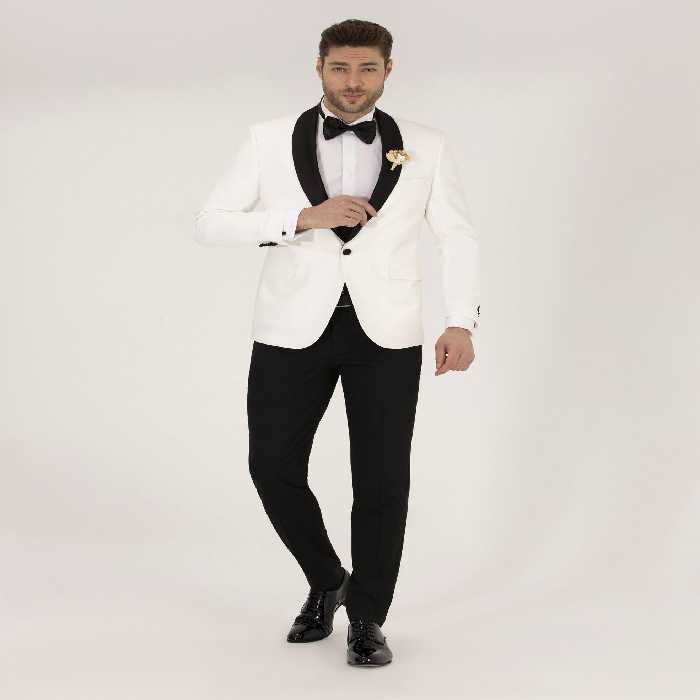 کت و شلوار مردانه بژ پیرکاردین - فروشگاه لباس شهرمون