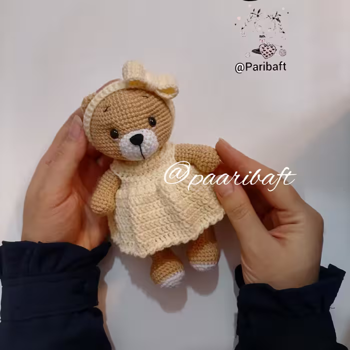 خرس بافتنی تدی عروسک بافتنی پری بافت