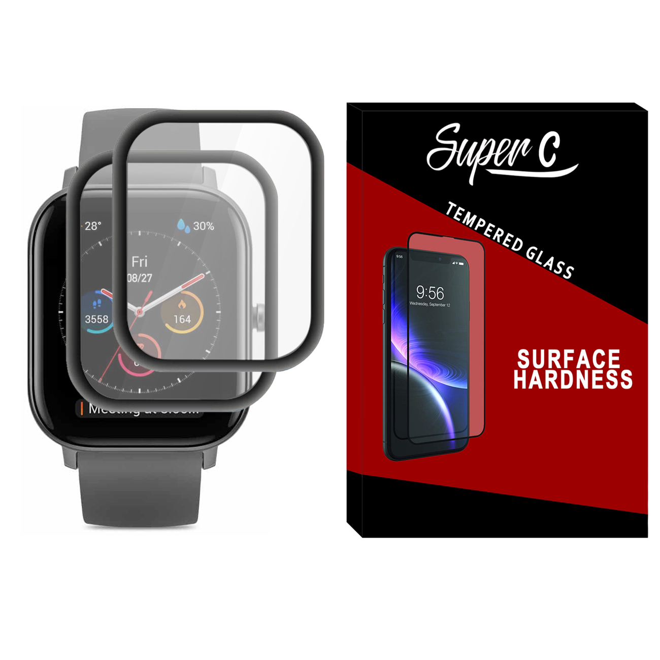 محافظ صفحه نمایش نانو سوپرسی مدل SRC مناسب برای ساعت هوشمند آمازفیت GTS بسته دو عددی