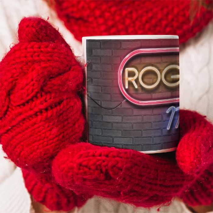 ماگ طرح تابلو نئون مدل رقیه