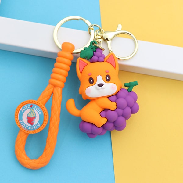 سرکلیدی سیلیکونی گربه انگور سوار 30925