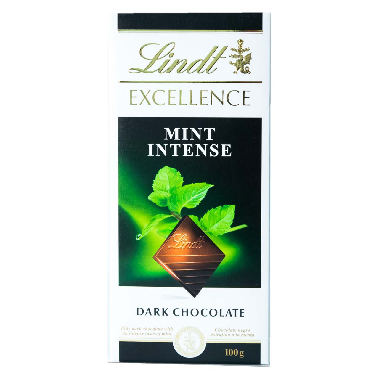 شکلات تلخ نعنایی 100 گرم اکسلنس لینت - lindt