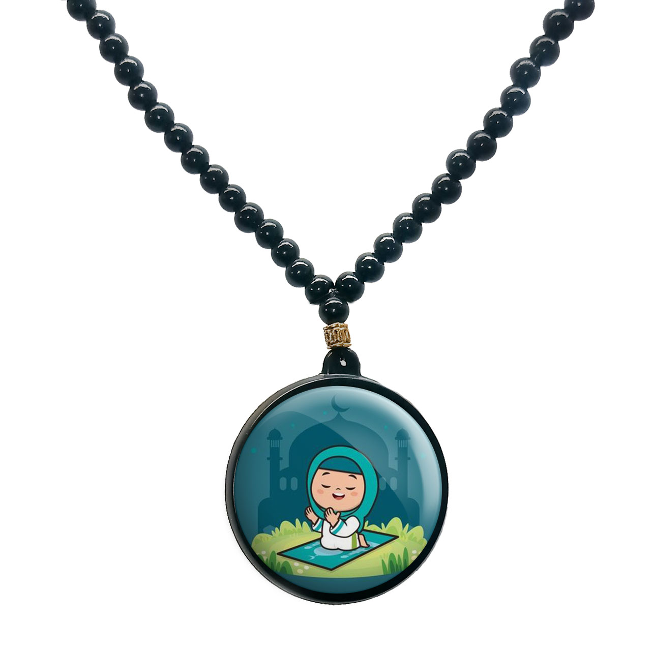 گردنبند پرمانه طرح جشن تکلیف کد pmd.25783 مدل دو طرفه