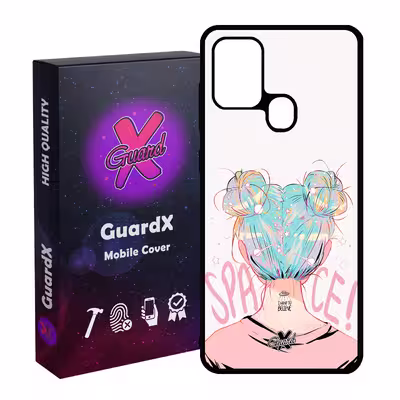 کاور گارد ایکس طرح دختر مدل Glass10198 مناسب برای گوشی موبایل سامسونگ Galaxy A21s