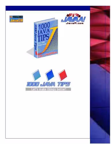 خرید و دانلود نسخه کامل کتاب 1000 Java Tips