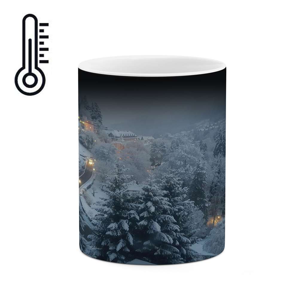 ماگ حرارتی کاکتی طرح منظره برفی مدل mgh15078