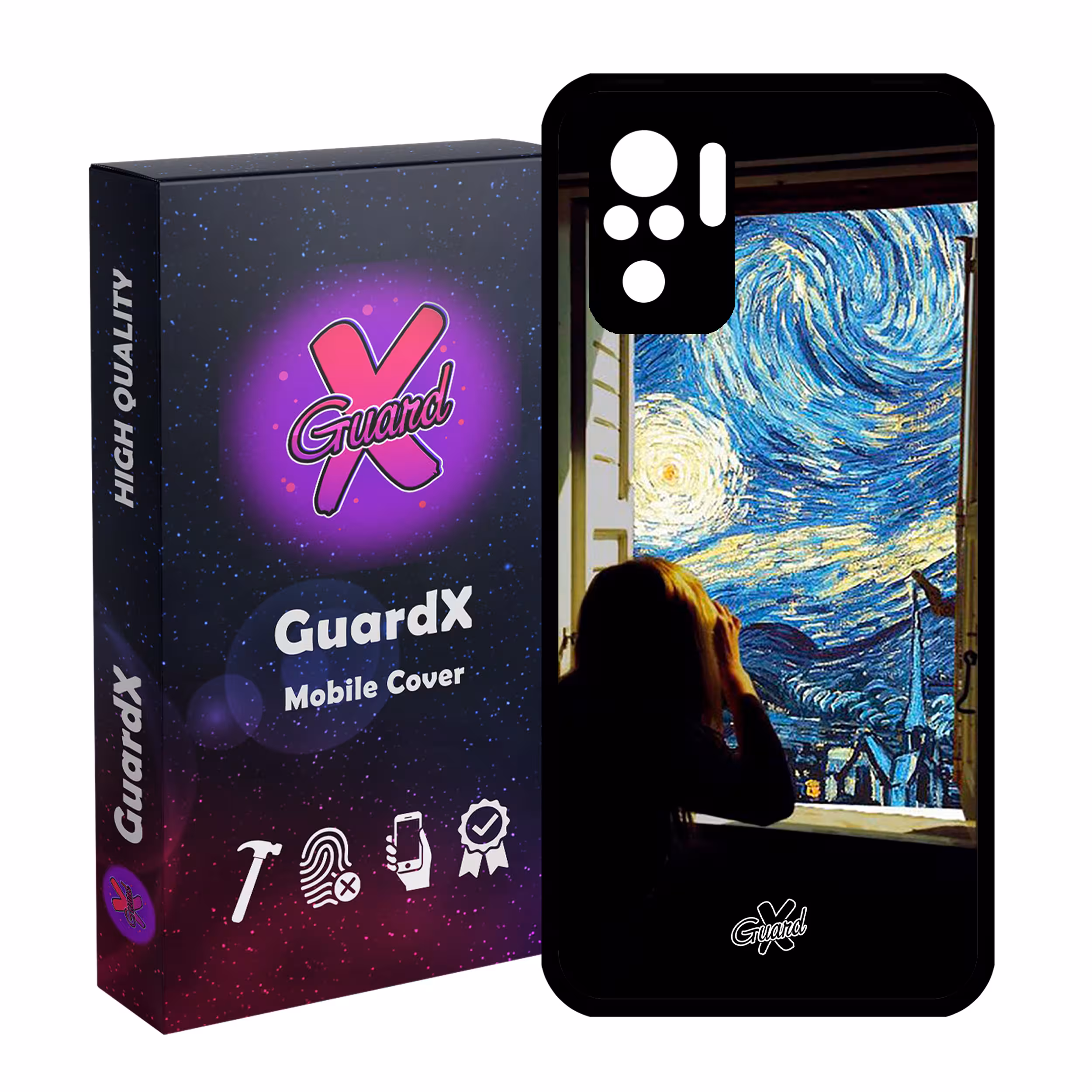 کاور گارد ایکس طرح Art مدل Glass10268 مناسب برای گوشی موبایل شیائومی Redmi Note 10 4G / Note 10S