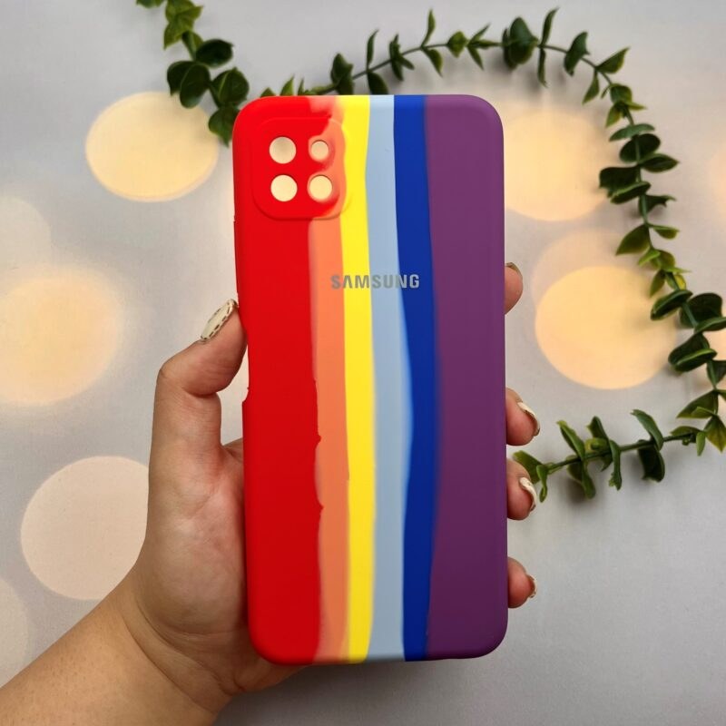 قاب گوشی Galaxy A22 5G سامسونگ سیلیکونی پاک کنی سورا SORA رنگین کمانی کد 43650