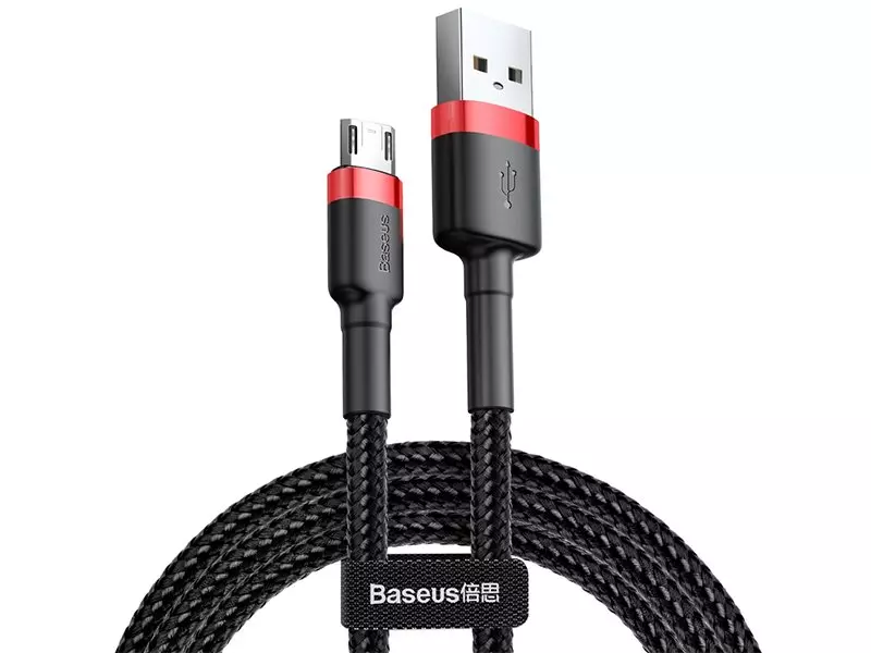 کابل تبدیل USB به MicroUSB بیسوس مدل Cafule Cable CAMKLF-CG1 به طول 2 متر