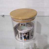 بانکه پیرکس گرد درب چوب بامبو سایز چهار 