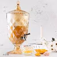 کلمن شیشه ای عسلی 3.5 لیتر پاشاسازه مدل میلینیوم کد 43095