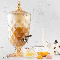 کلمن شیشه ای عسلی 3.5 لیتر پاشاسازه مدل میلینیوم کد 43095