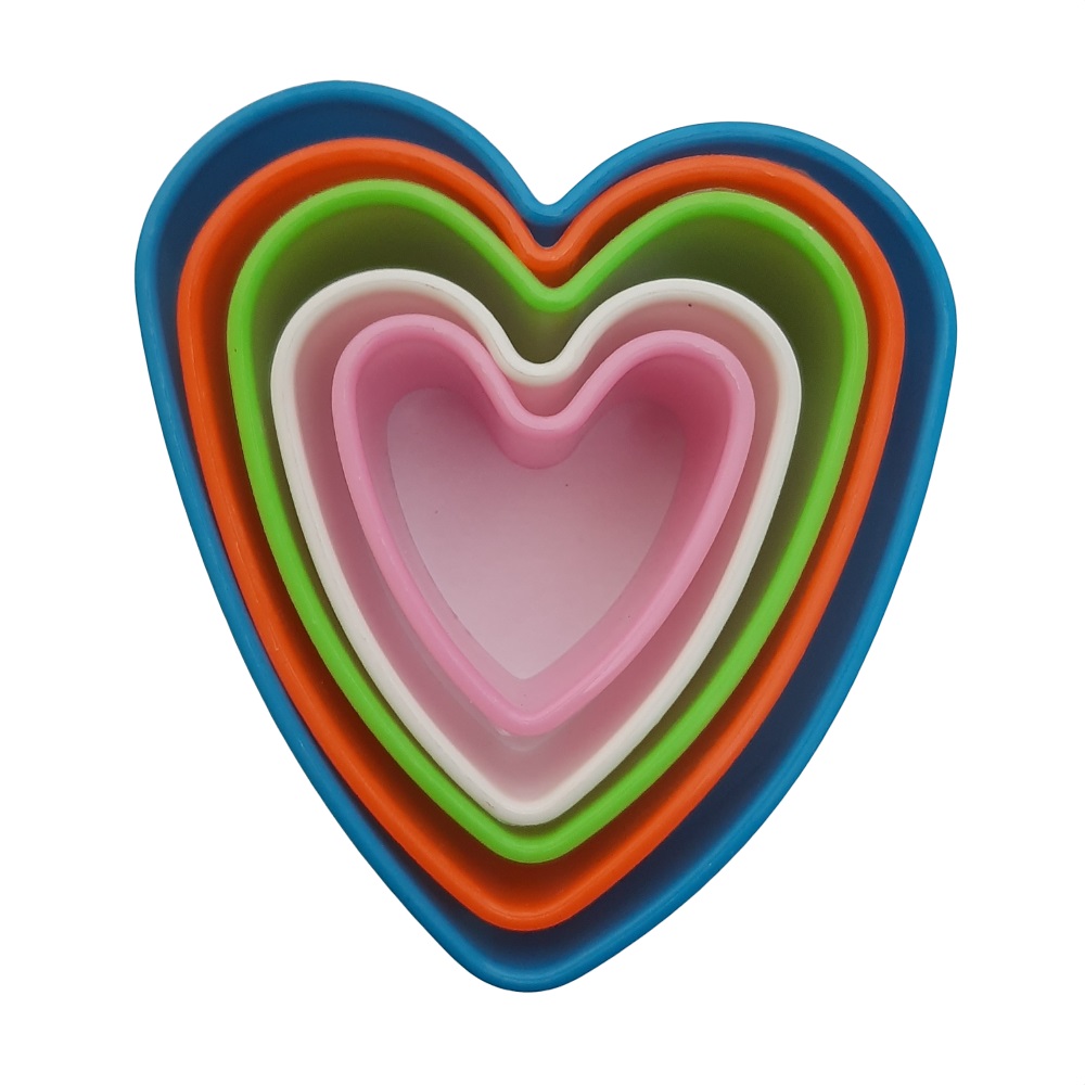 کاتر شیرینی پزی مدل قلب کد 89 بسته 5 عددی 