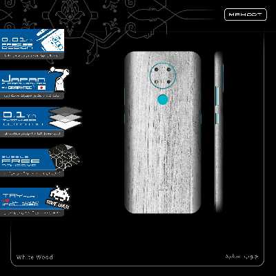 برچسب پوششی ماهوت مدل White Wood-FullSkin مناسب برای گوشی موبایل نوکیا 3.4