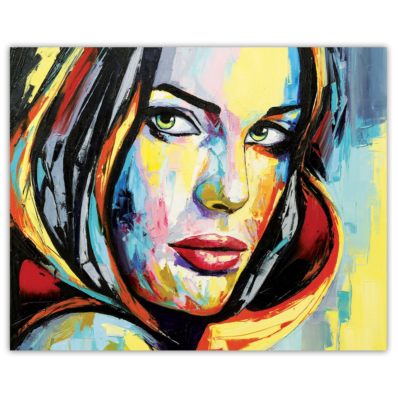 تابلو شاسی چوبی دکوگراف مدل Face کد 274 سایز 20x25 سانتی متر