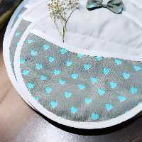 ست دمکنی 3تایی هلال ماه 4لایه فانتزی ترکیبی جنس پنبه نخ ترک 