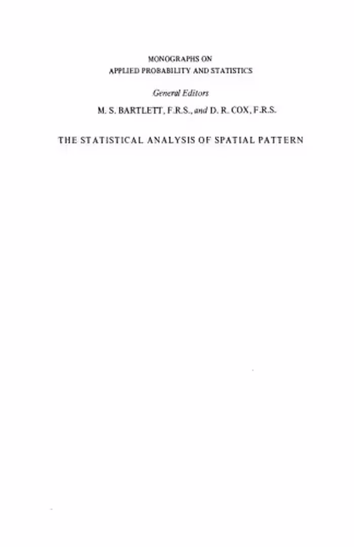 خرید و دانلود نسخه کامل کتاب The Statistical Analysis of Spatial Pattern