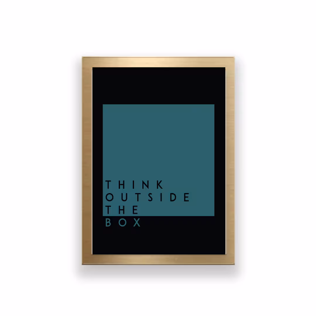 تابلو طرح انگیزشی مدل Think outside the box