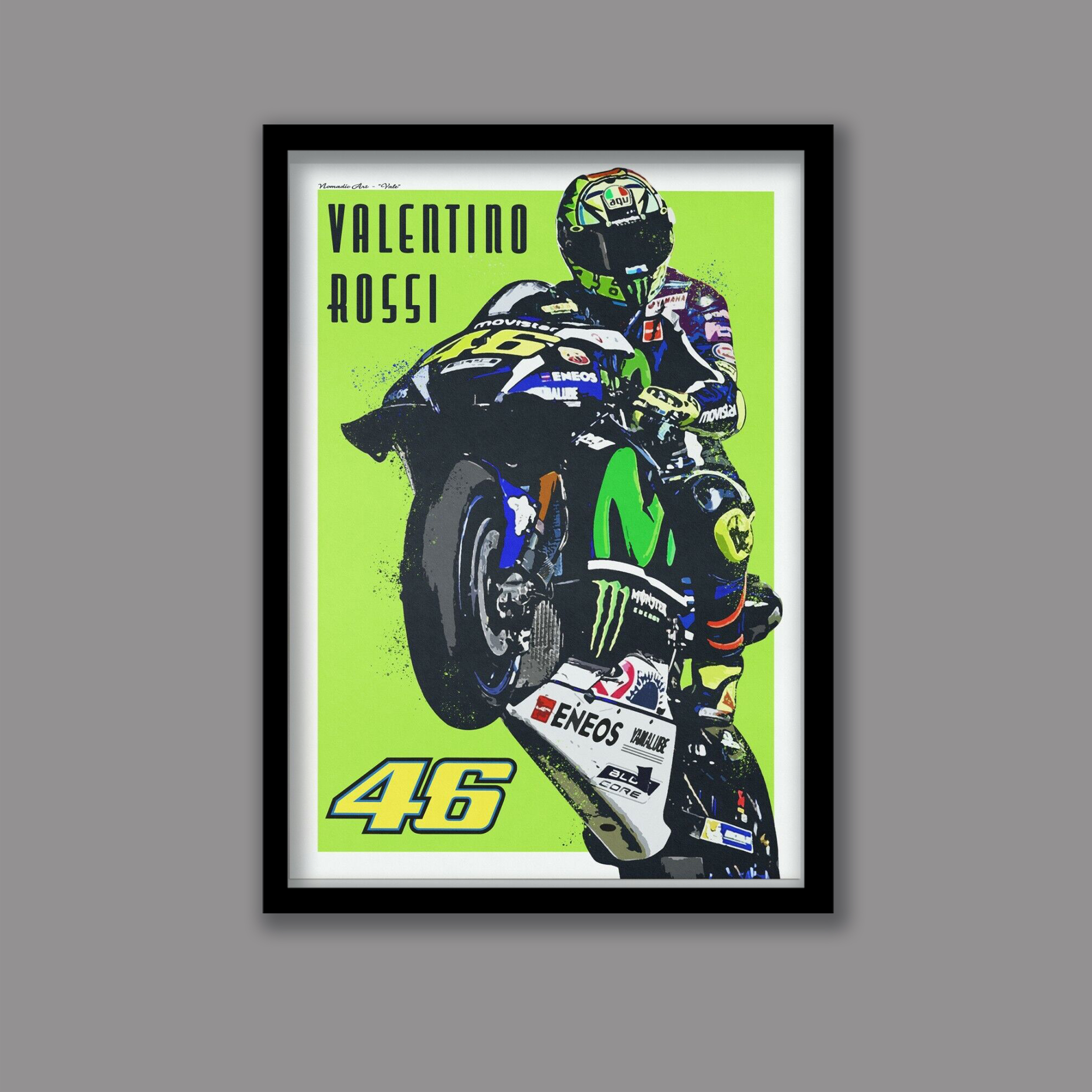 تابلو مدل موتور  جی پی والنتینو روسی Motogp کد LAG1020