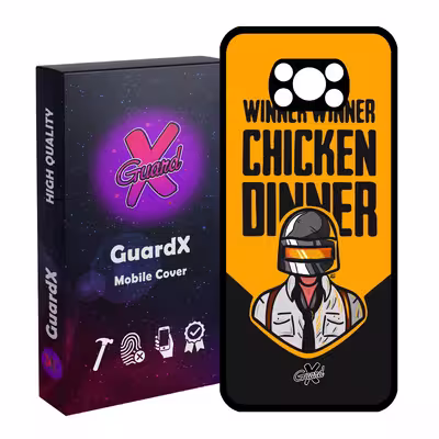 کاور گارد ایکس طرح Pubg مدل Glass10182 مناسب برای گوشی موبایل شیائومی Poco X3 / Poco X3 NFC