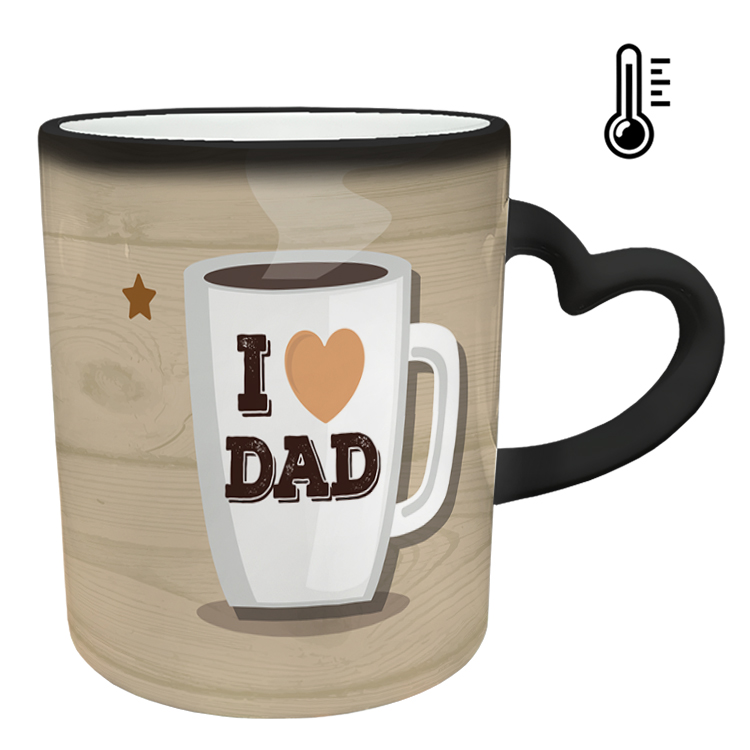 ماگ حرارتی مدل دسته قلبی طرح روز پدر کد 55