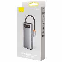 هاب 9 پورت بیسوس Baseus Metal Gleam 9 in 1 Multifunctional Type-C HUB CAHUB-CU0G توان 100 وات