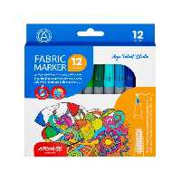 ماژیک رنگ آمیزی پارچه و لباس Fabric Marker آریا 12 عددی
