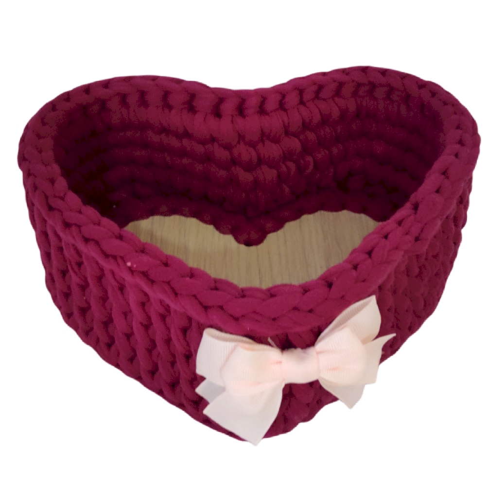 سبد قلاب بافی تریکو مدل قلب کد 70044