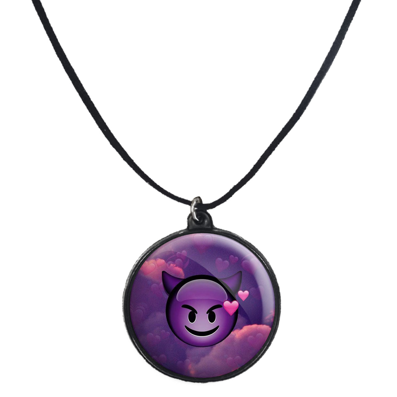 گردنبند پرمانه طرح ایموجی کد pmb.31493 مدل دو طرفه