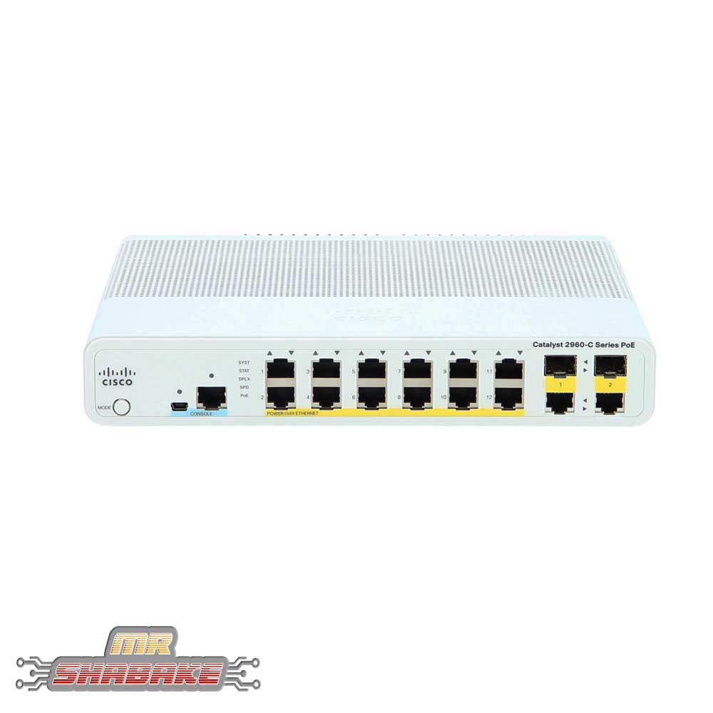 قیمت و خرید سوئیچ سیسکو WS-C2960C-12PC-L | مسترشبکه