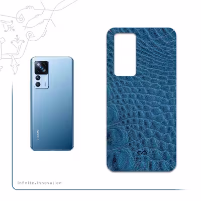 برچسب پوششی ماهوت مدل Blue-Crocodile-Leather مناسب برای گوشی موبایل شیائومی 12T