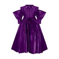 پیراهن بنفش زنانه لباس Taffa Maxi Zipper Open Front Mert Erkan
