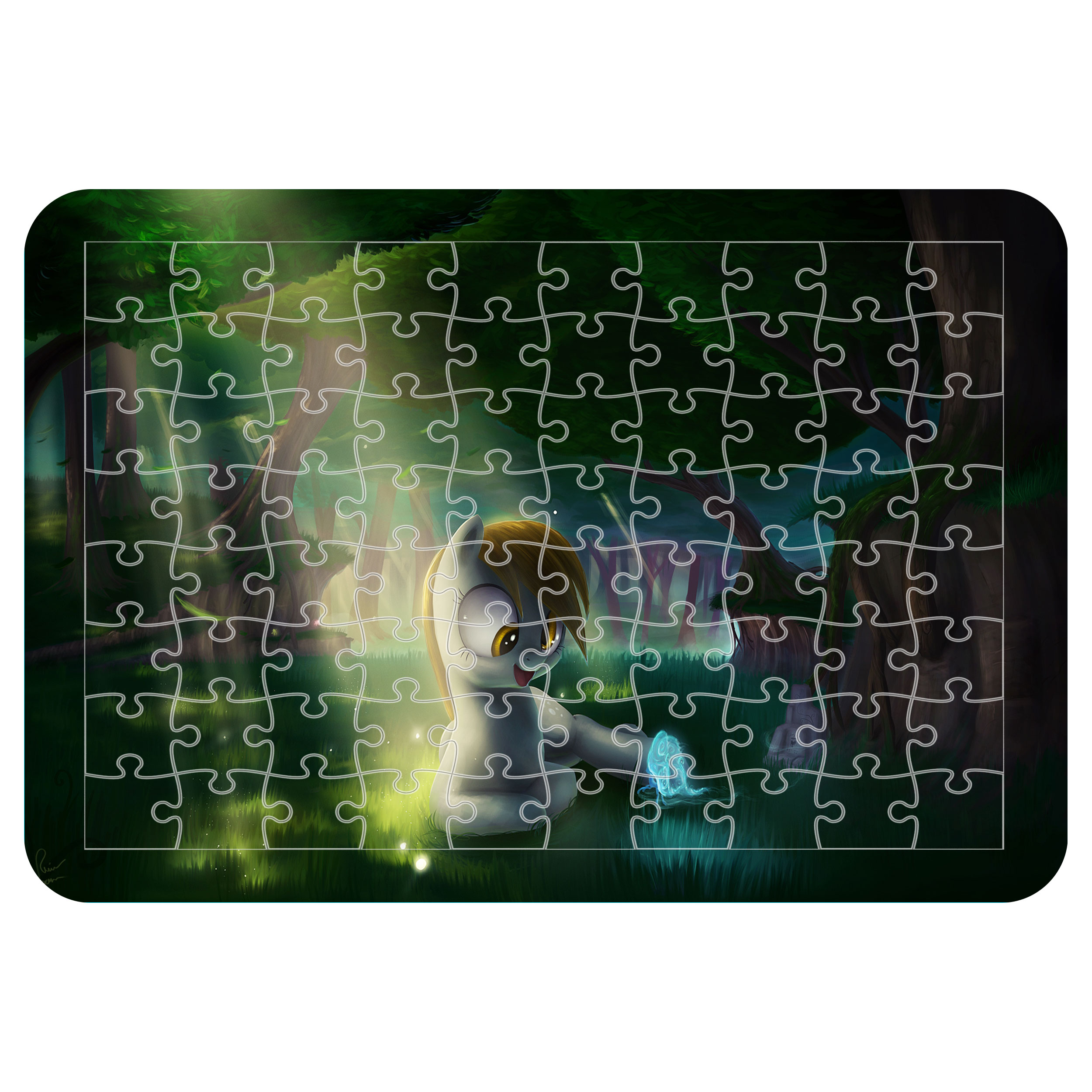 پازل 54 تکه اطلس آبی طرح کارتون یونیکورن  مدل P1548