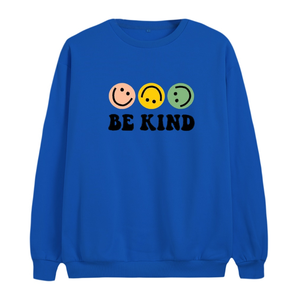 سویشرت زنانه مدل مهربان باش رنگ آبی