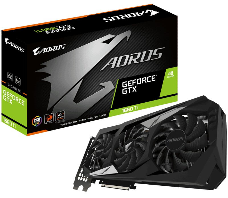 کارت گرافیک گیگابایت مدل AORUS GeForce GTX 1660 Ti  با حافظه 6 گیگابایت