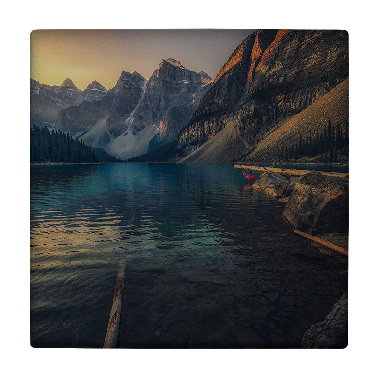 کاشی کارنیلا طرح دریاچه کوهستانی مدل لوحی کد klh724