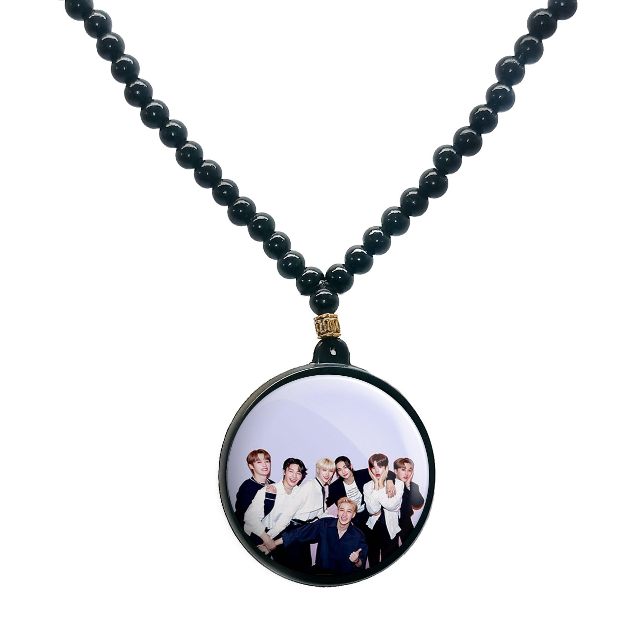 گردنبند پرمانه طرح straykids کد pmd.12194 مدل دو طرفه