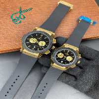 خرید ست ساعت زنانه و مردانه هابلوت Hublot سه موتوره فعال بند رابر کد 2115863 - ردگل
