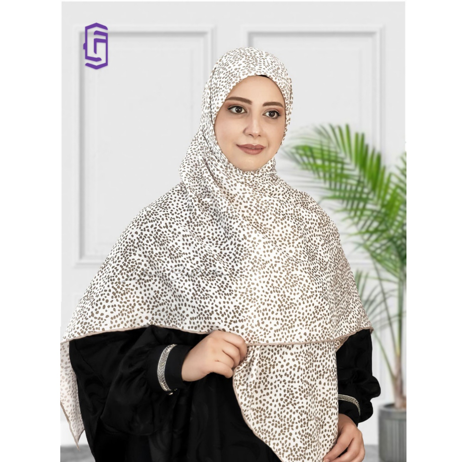 روسری نخی خالدار