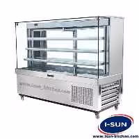 یخچال مکعبی ویترینی استیل 120 آیسان - فروشگاه آیسان