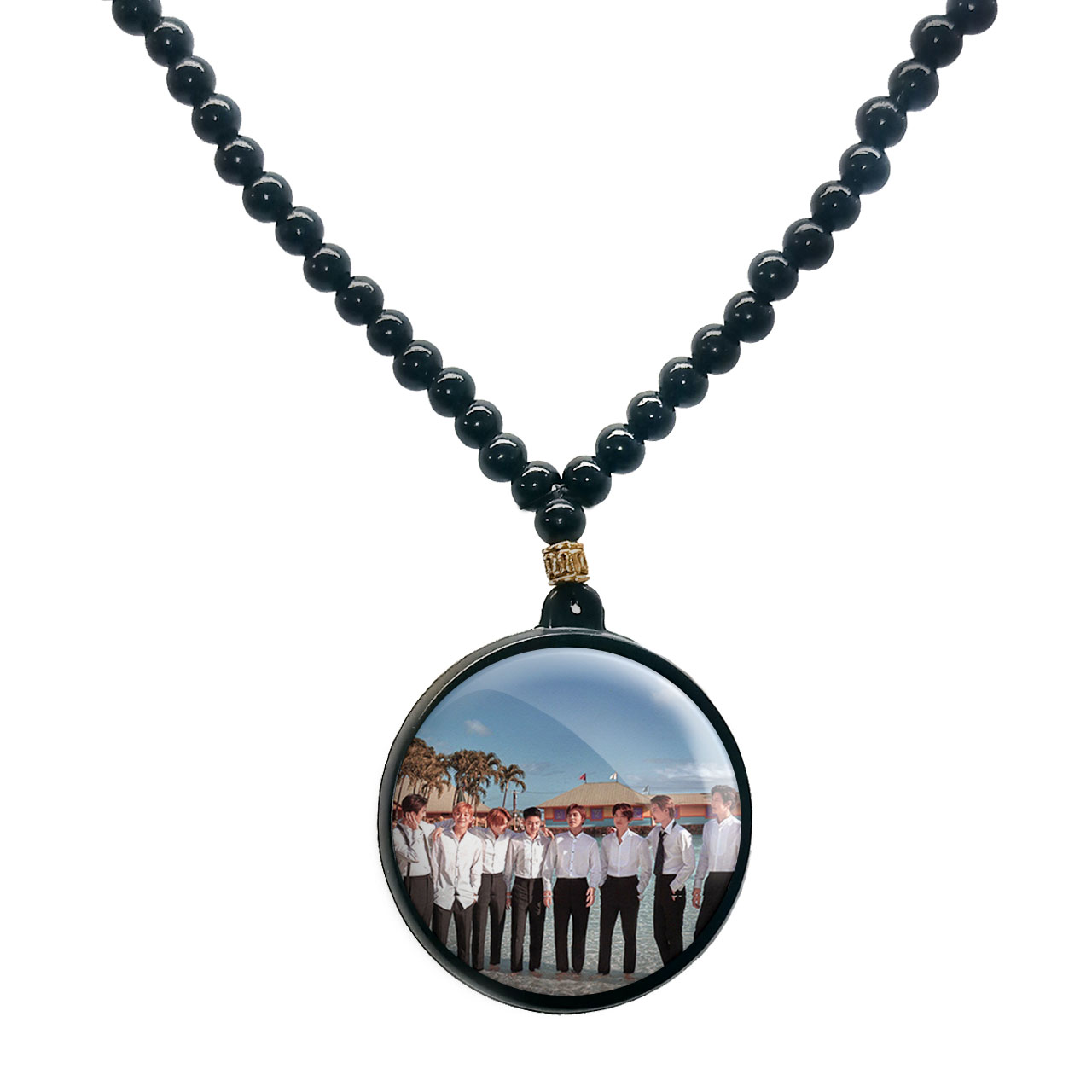 گردنبند پرمانه طرح exo کد pmd.13720 مدل دو طرفه