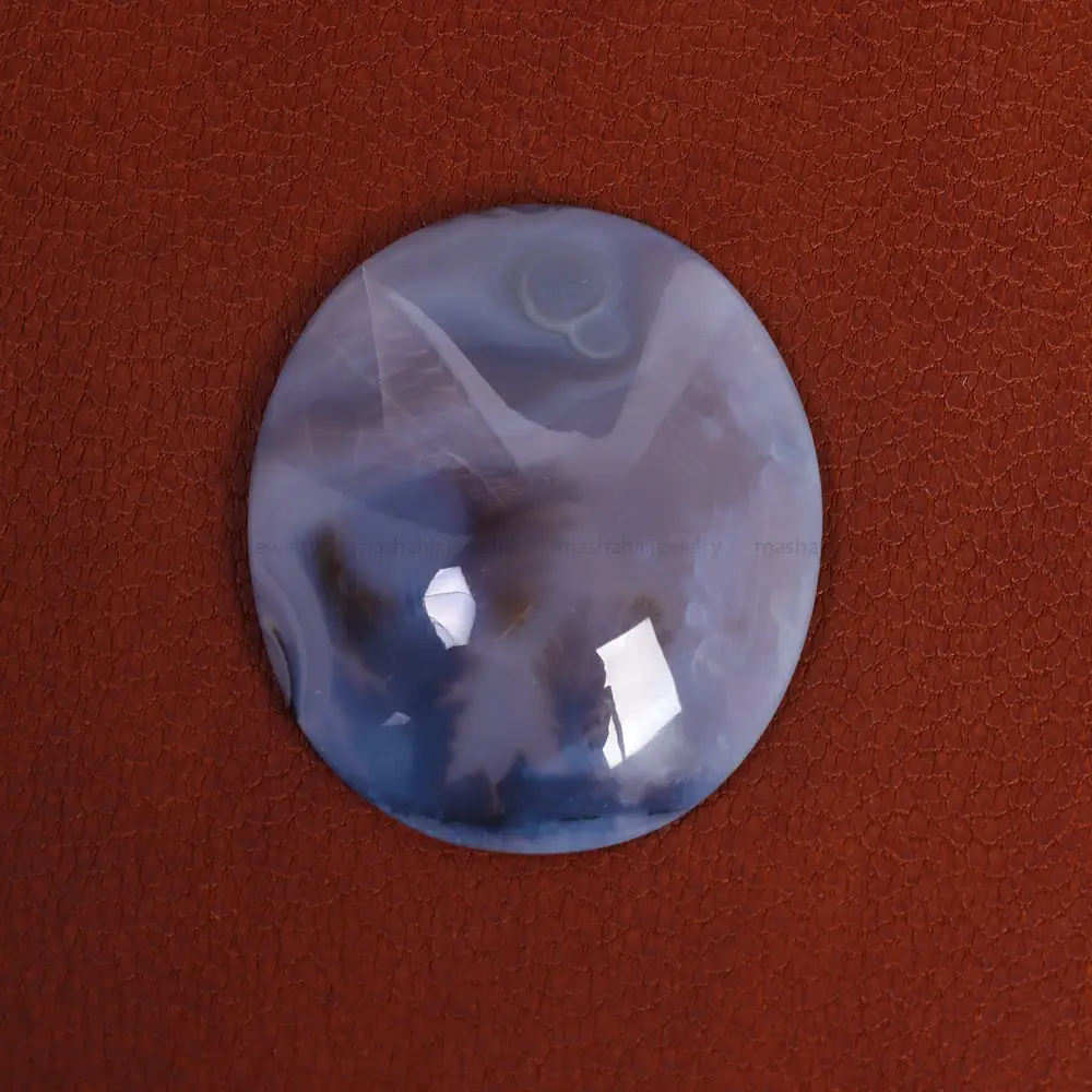 نگین عقیق شجر کد 21345 - جواهری مشاهیر