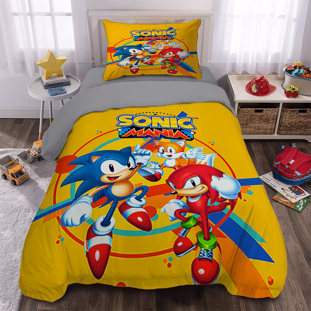 سرویس خواب راشا طرح Sonic Mania یک نفره 3 تکه