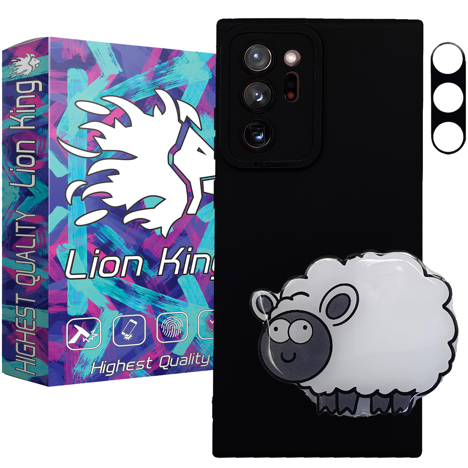  کاور لاین کینگ مدل Babaee مناسب برای گوشی موبایل سامسونگ Galaxy Note 20 Ultra به همراه پایه نگهدارنده و محافظ لنز